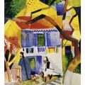 August Macke - Innenhof des Landhauses